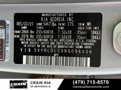 2022 Kia Sorento S X-Line - KIA CPO / AWD / PANORAMIC SUNROOF