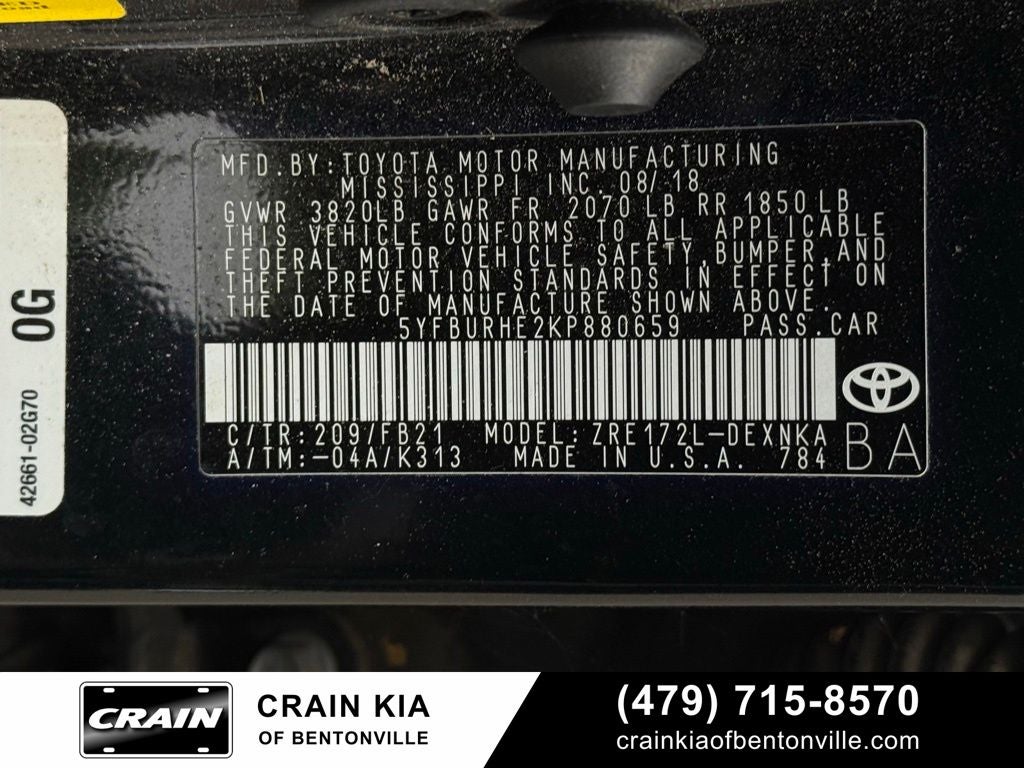 2019 Toyota Corolla LE - CLEAN CARFAX HISTORY