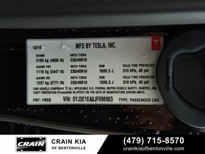 2018 Tesla Model 3 Long Range - FULL SELF DRIVING / CLEAN CARFAX