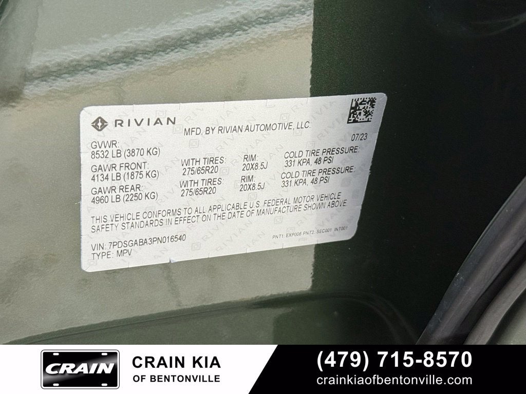 2023 Rivian R1S Adventure Quad Motor Large Pack