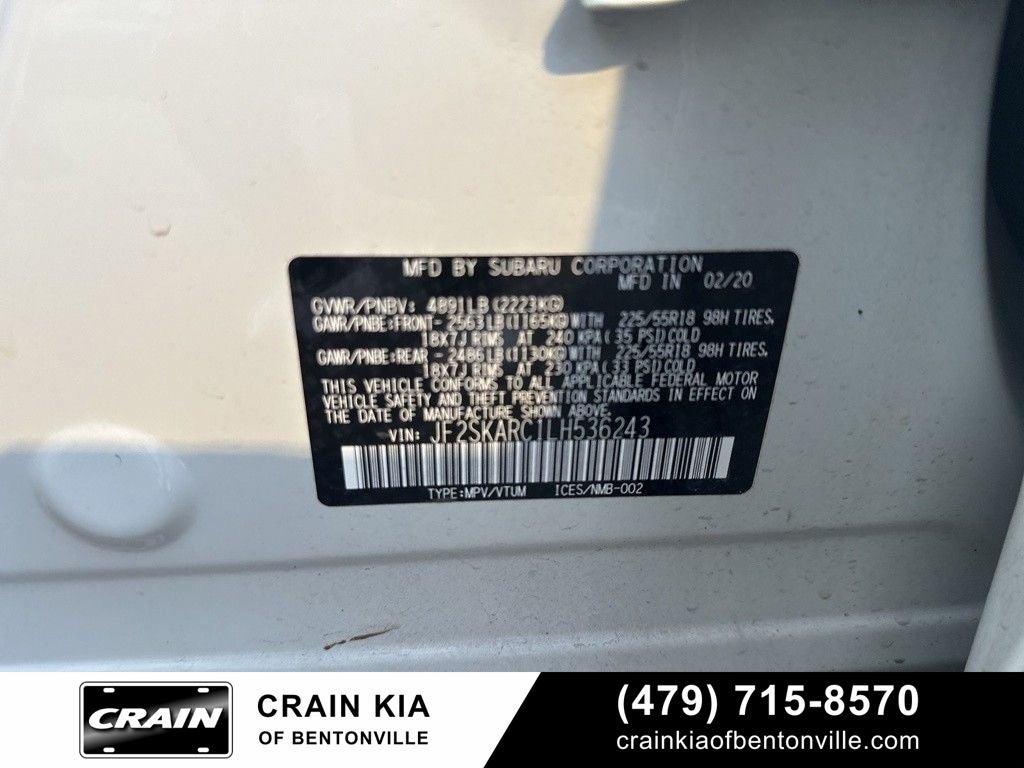 2020 Subaru Forester Sport - AWD / PANORAMIC SUNROOF / ONE OWNER