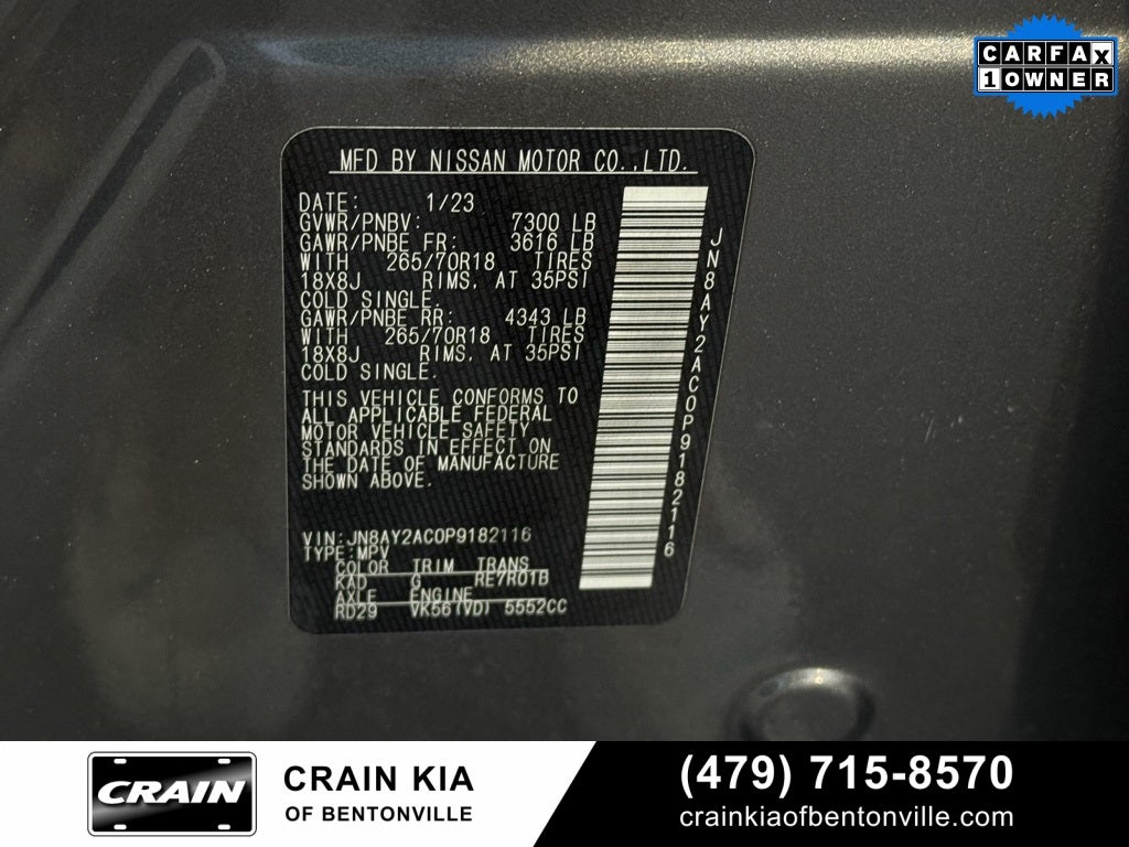 2023 Nissan Armada SV - CARFAX ONE OWNER