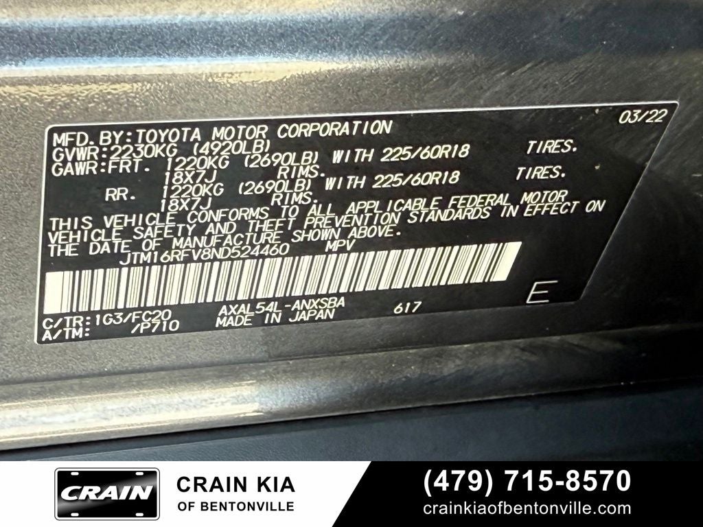 2022 Toyota RAV4 Hybrid SE - AWD / CLEAN CARFAX / ONE OWNER