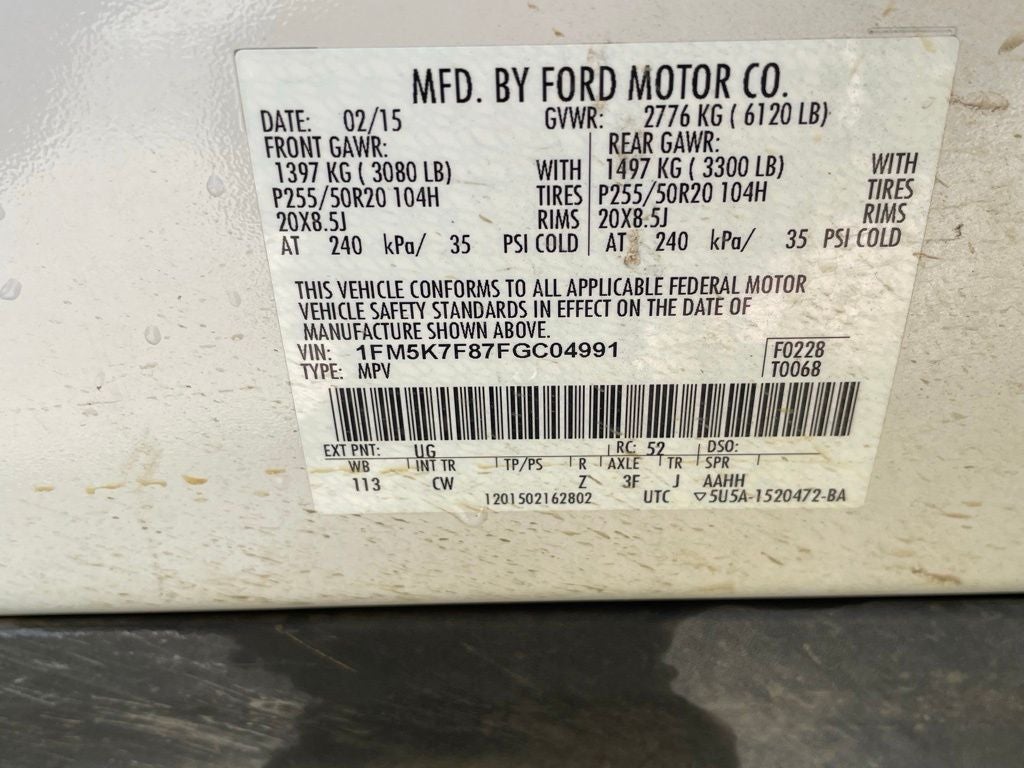 2015 Ford Explorer Limited MOONROOF / LUX SEAT / HEATED SEATSS PACK /