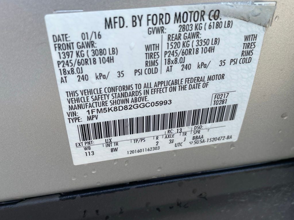 2016 Ford Explorer XLT 4X4