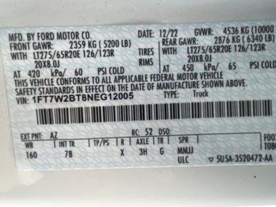 2022 Ford F-250SD Platinum 4X4 / HEATED SEATS / B&O AUDIO