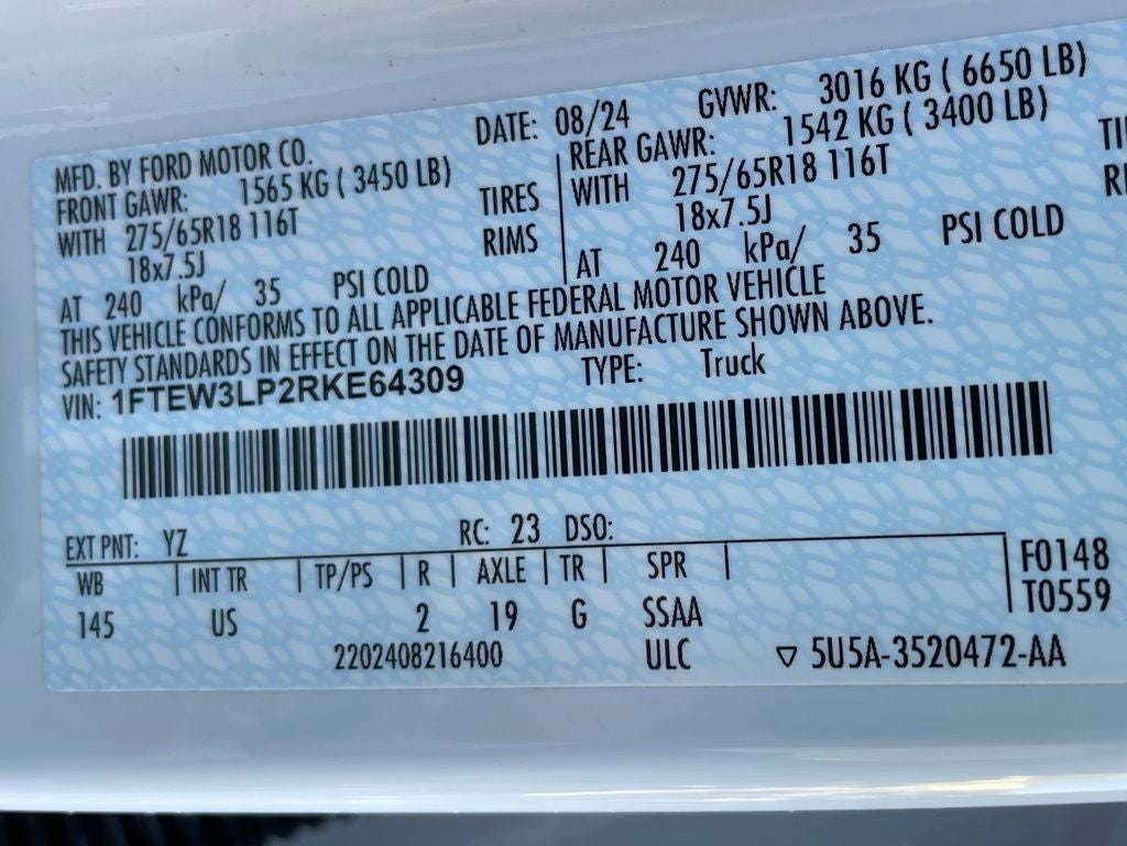 2024 Ford F-150 XLT HEATED SEATS / PAYLOAD PACKAGE / NAV