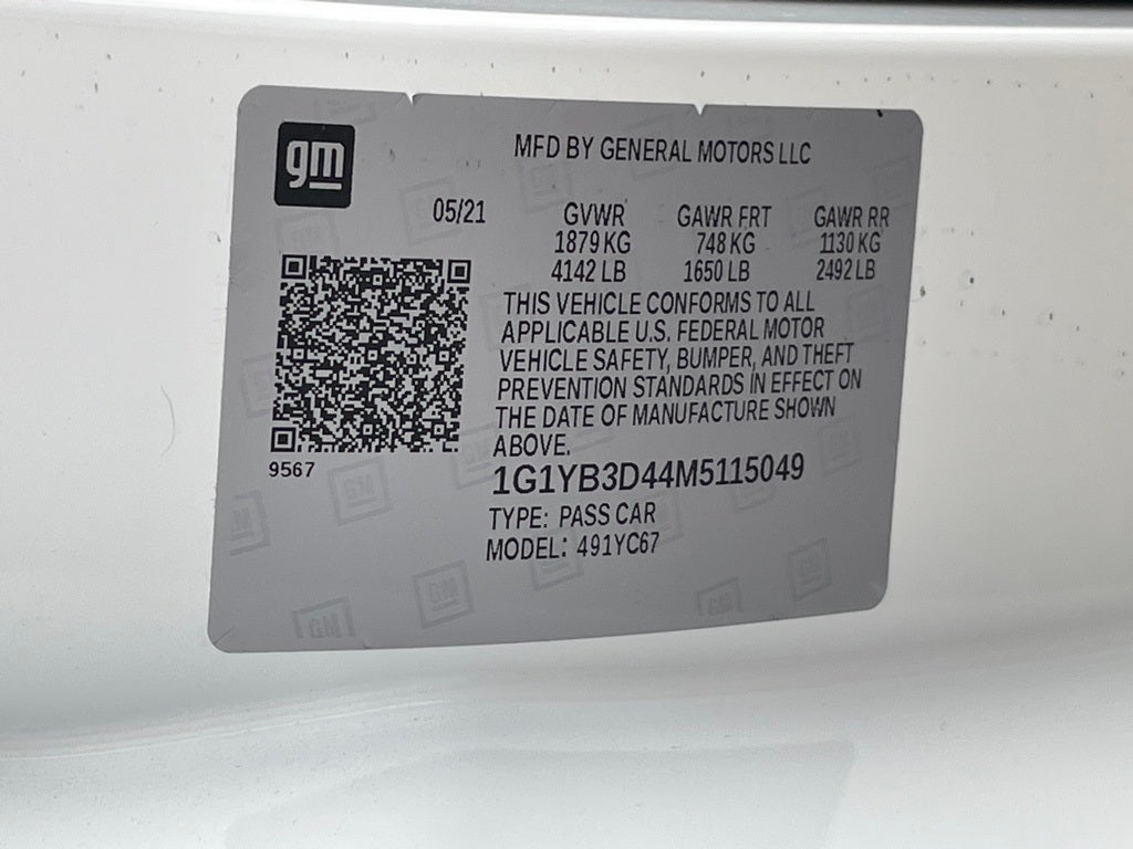 2021 Chevrolet Corvette Stingray 2LT / HEATED SEATS / HUD