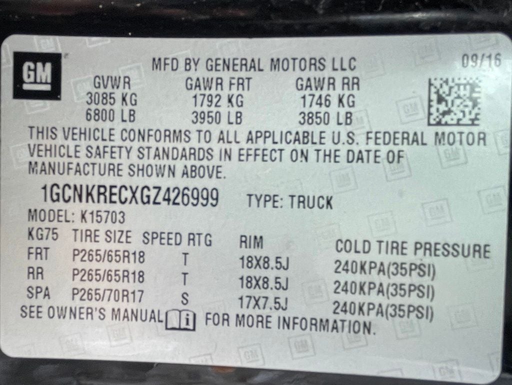 2016 Chevrolet Silverado 1500 LT LT2