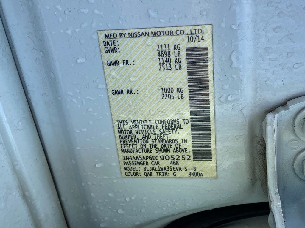 2014 Nissan Maxima 3.5 SV HEATED SEATS / SUNROOF