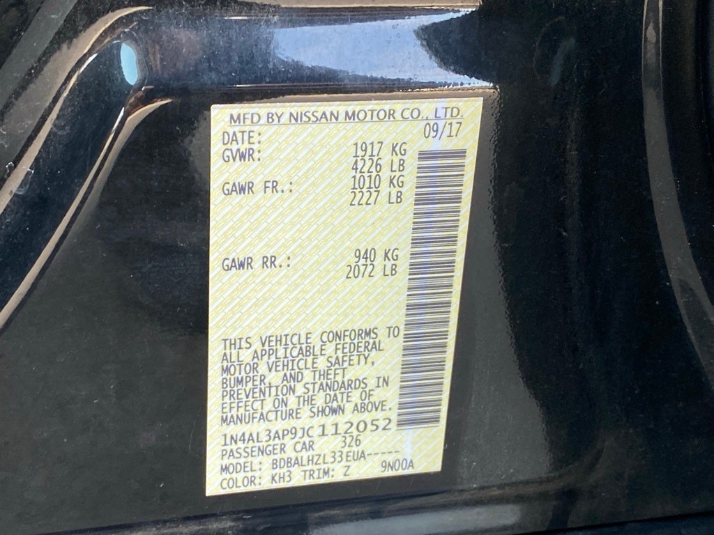 2018 Nissan Altima 2.5 SR