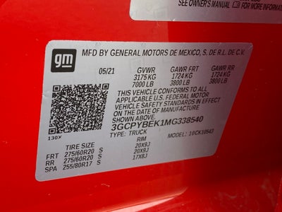 2021 Chevrolet Silverado 1500 Custom 4x4 / ONE OWNER