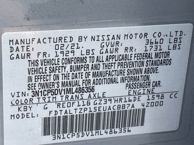 2021 Nissan Kicks SR BOSE AUDIO / CLEAN CARFAX / HEATED SEATS