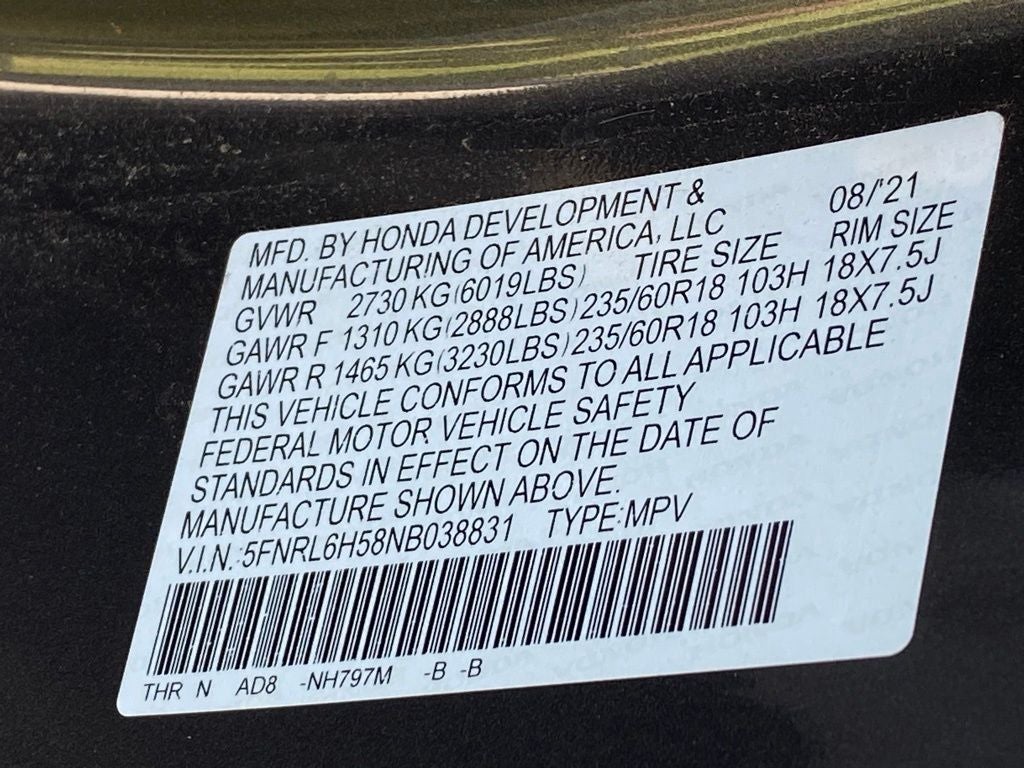 2022 Honda Odyssey EX