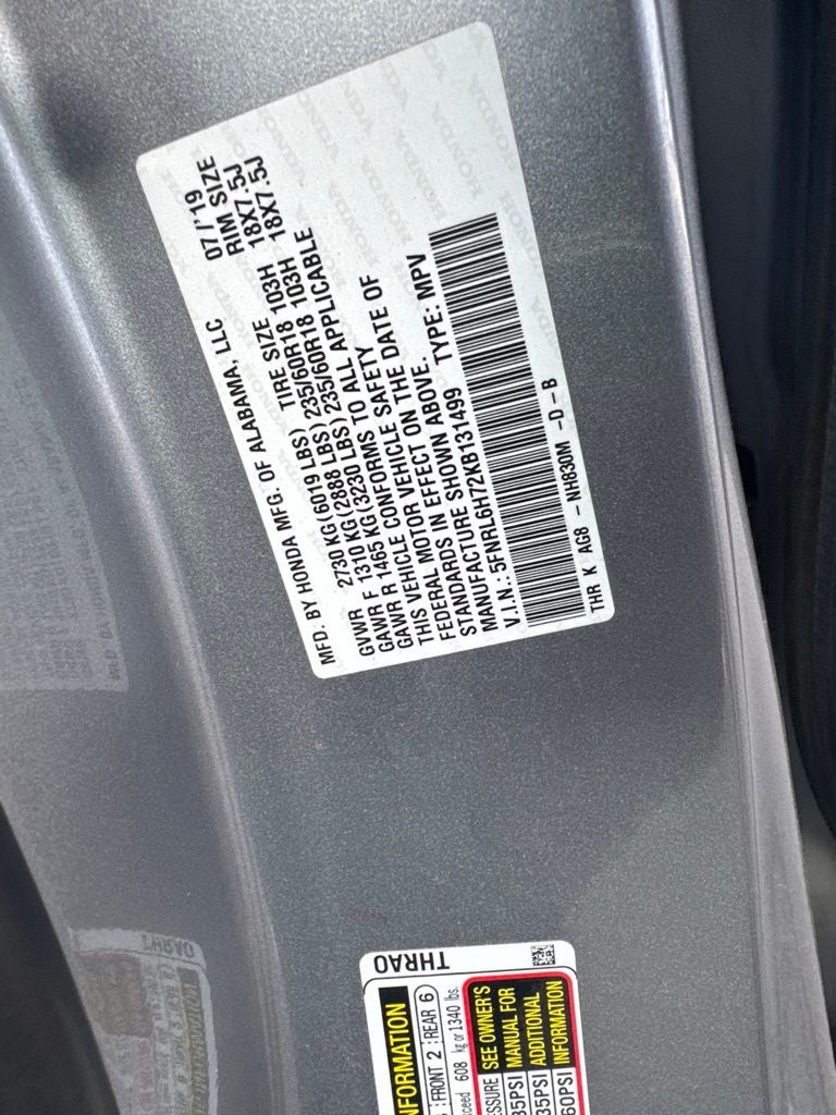 2019 Honda Odyssey EX-L