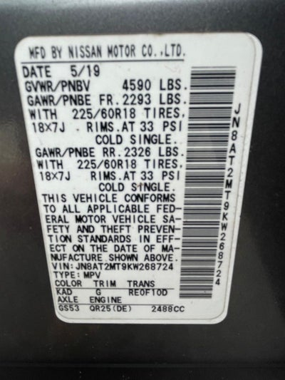 2019 Nissan Rogue SV HEATED SEATS / NAV