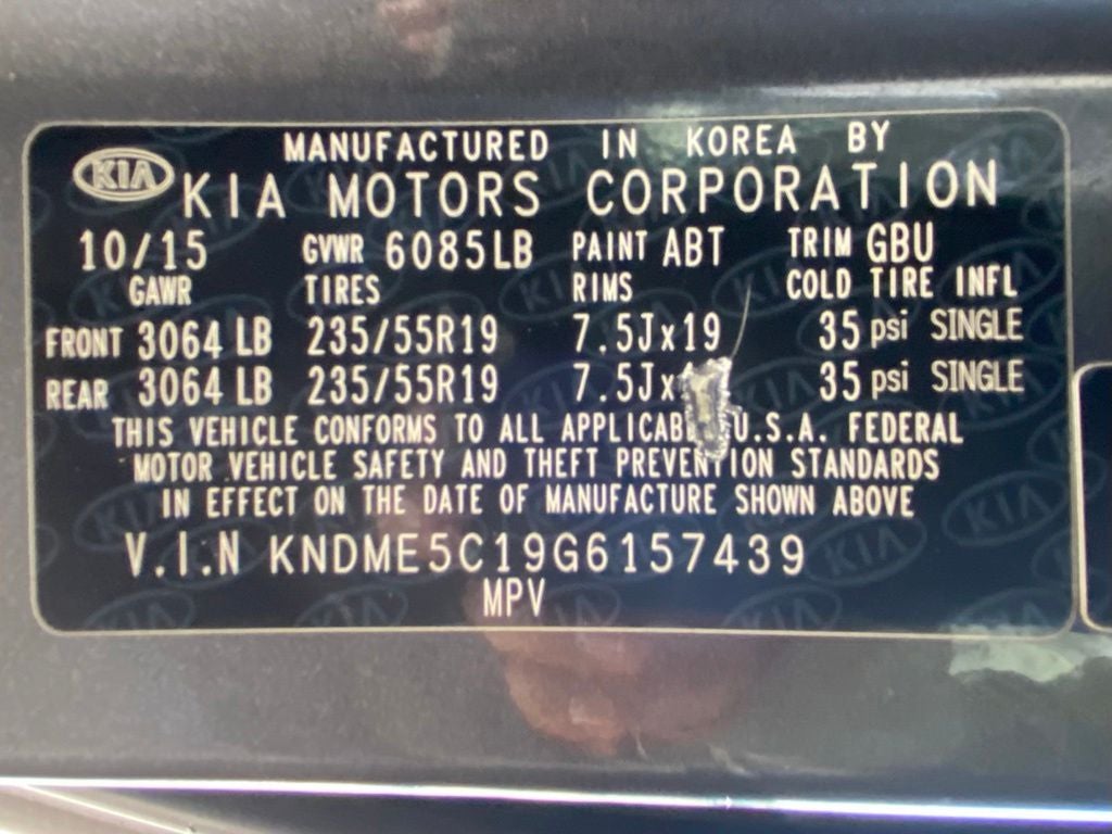 2016 Kia Sedona SXL