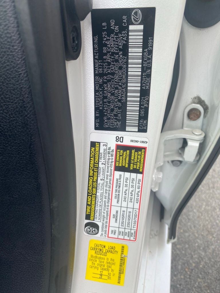 2021 Lexus ES 300h *Premium Pkg/Heated & Ventilated Seats