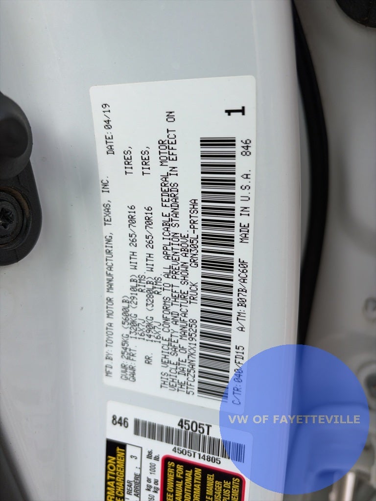 2019 Toyota Tacoma TRD Off-Road BRAND NEW TOYO A/T TIRES