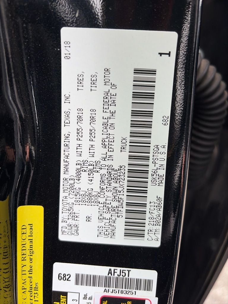 2018 Toyota Tundra SR5 5.7L V8 CLEAN CARFAX, BFGoodrich A/T Tires