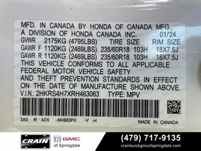 2024 Honda CR-V EX-L ALL WHEEL DRIVE