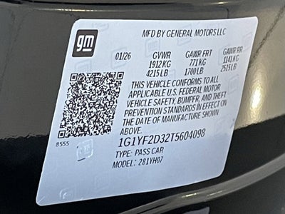 2026 Chevrolet Corvette Z06 3LZ