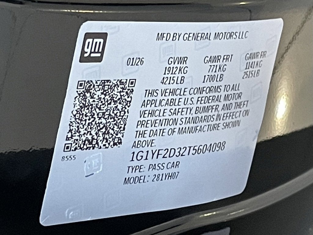 2026 Chevrolet Corvette Z06 3LZ