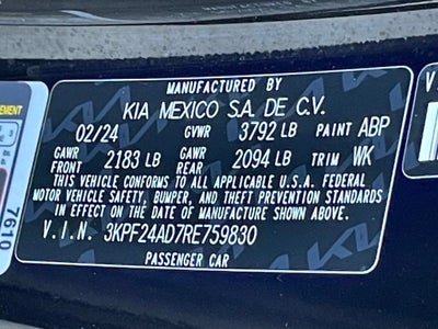 2024 Kia Forte LXS