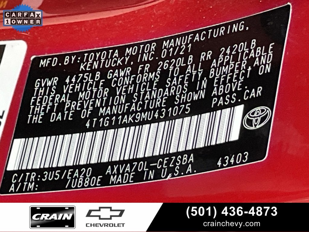 2021 Toyota Camry SE Nightshade