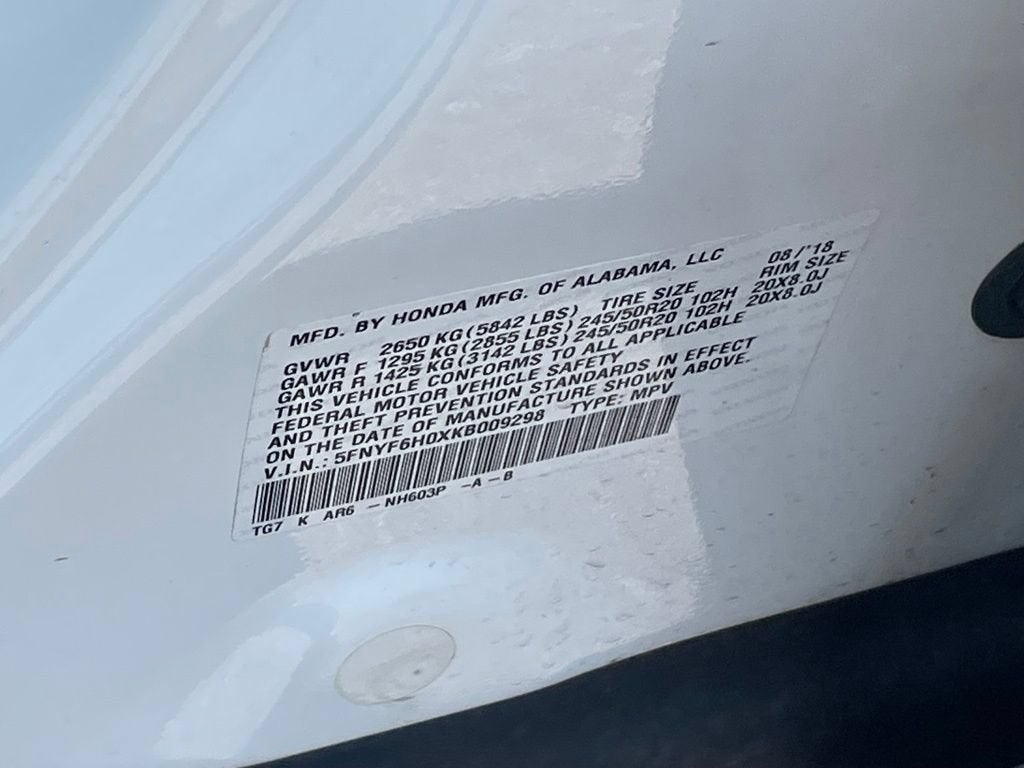 2019 Honda Pilot Elite